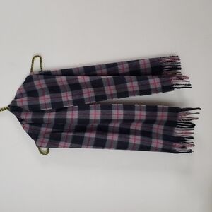 Christian Dior 61468 plaid fringe scarf. Winter accessories, cozy, cl…